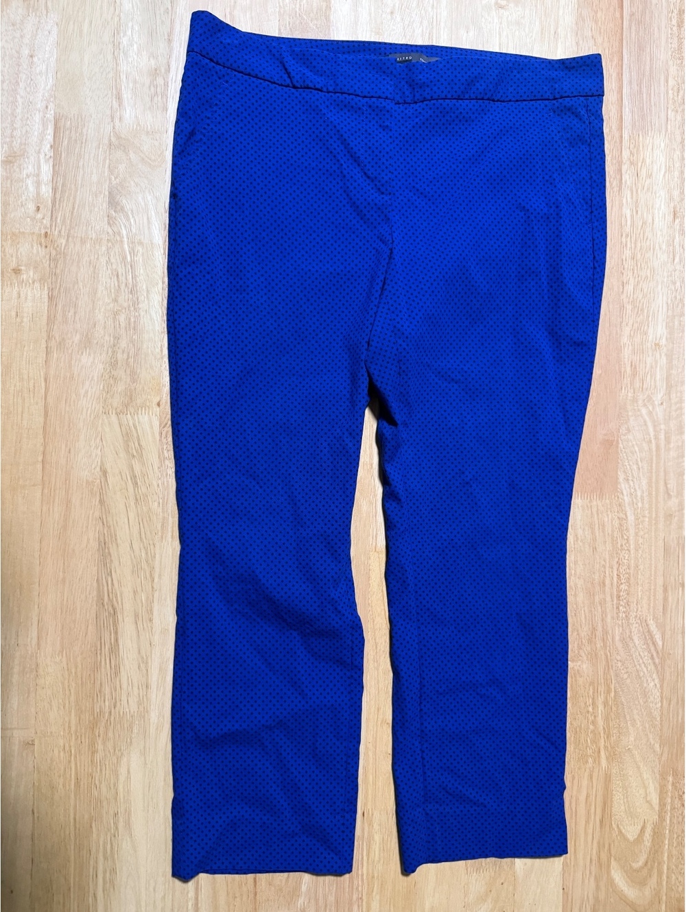 The Limited Women’s 10 Petite Exact Stretch Royal Blue Polka Dot Ankle Pants